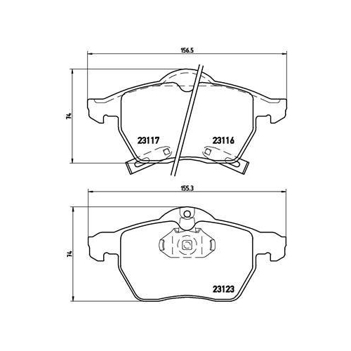 BREMBO Bremsbelagsatz, Scheibenbremse PRIME LINE