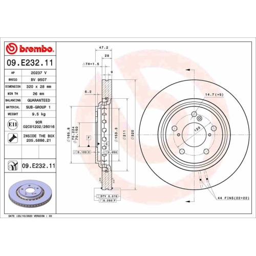 BREMBO Bremsscheibe PRIME LINE - UV Coated