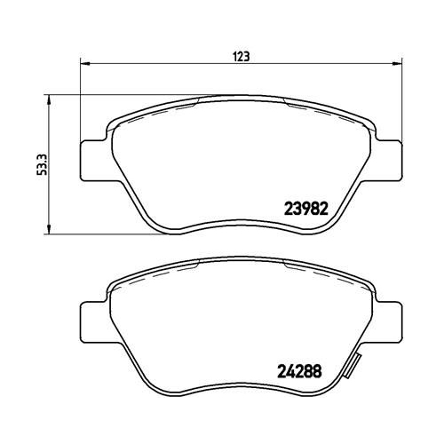 BREMBO Bremsbelagsatz, Scheibenbremse PRIME LINE