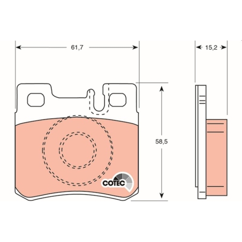 TRW Bremsbelagsatz, Scheibenbremse COTEC