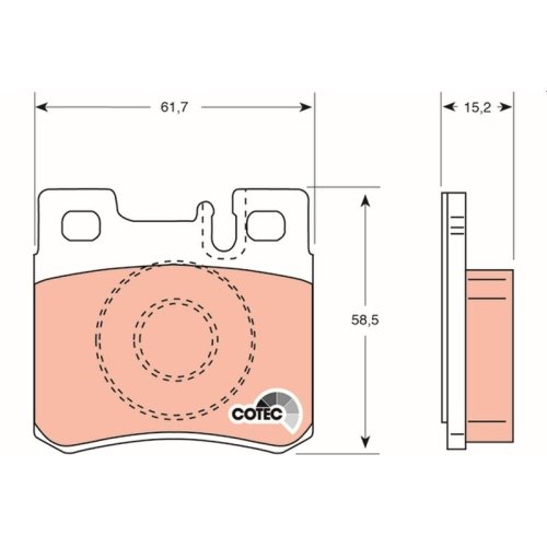 TRW Bremsbelagsatz, Scheibenbremse COTEC