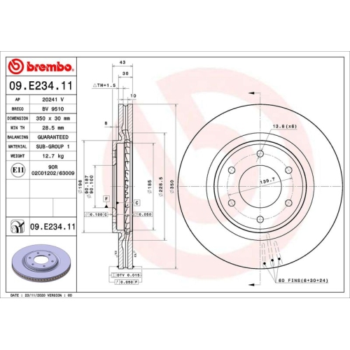 BREMBO Bremsscheibe PRIME LINE - UV Coated