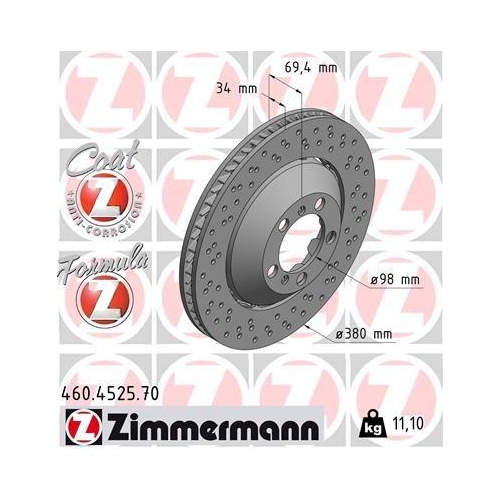 ZIMMERMANN Bremsscheibe FORMULA Z