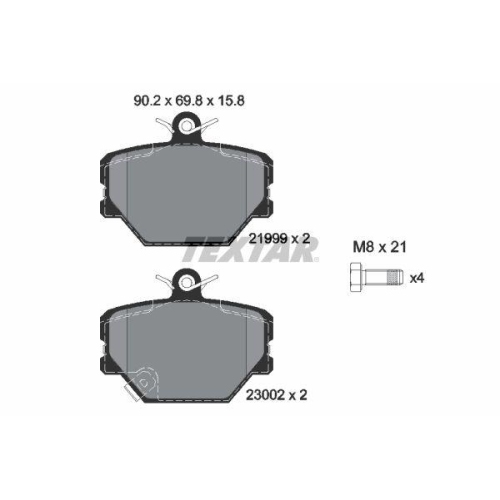 TEXTAR Bremsbelagsatz, Scheibenbremse Q+