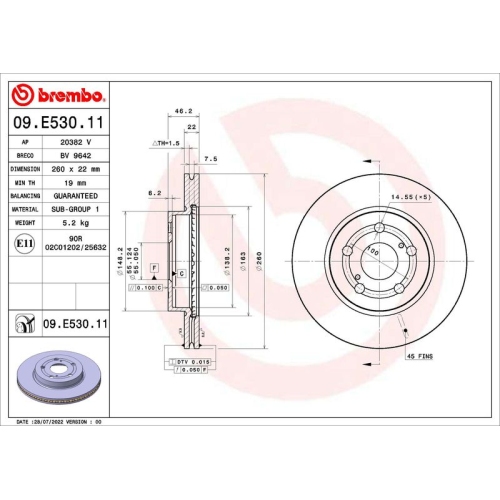 BREMBO Bremsscheibe PRIME LINE - UV Coated