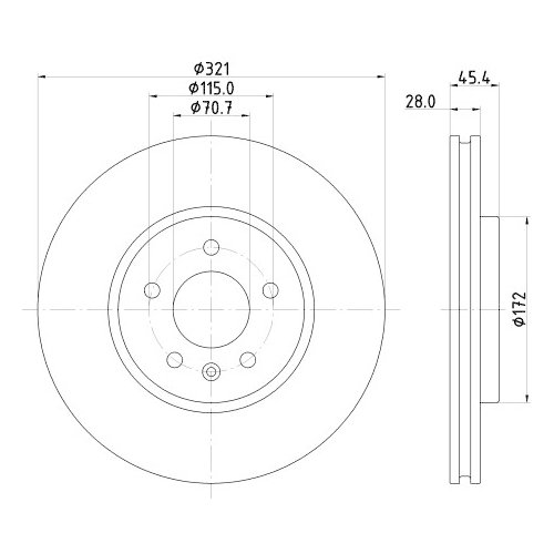 HELLA PAGID Bremsscheibe PRO High Carbon