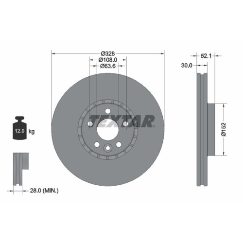 TEXTAR Bremsscheibe PRO+