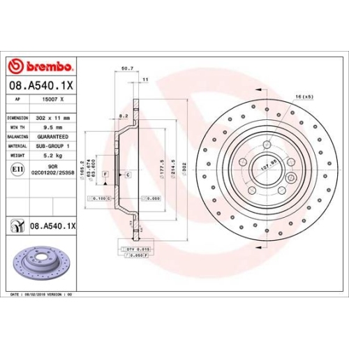 BREMBO Bremsscheibe XTRA LINE - Xtra