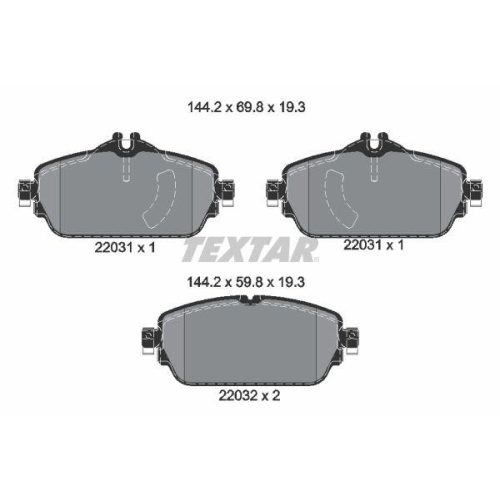TEXTAR Bremsbelagsatz, Scheibenbremse Q+