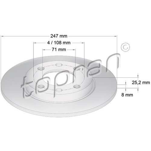 TOPRAN Bremsscheibe