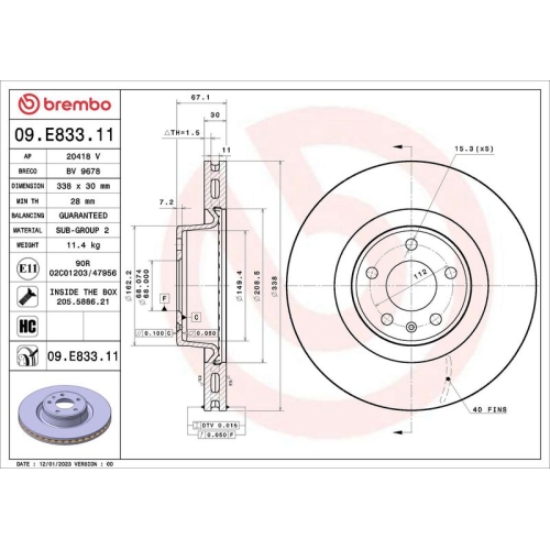 BREMBO Bremsscheibe PRIME LINE - UV Coated