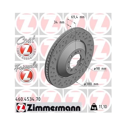 ZIMMERMANN Bremsscheibe FORMULA Z