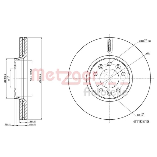 METZGER Bremsscheibe GREENPARTS