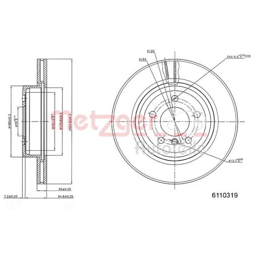 METZGER Bremsscheibe