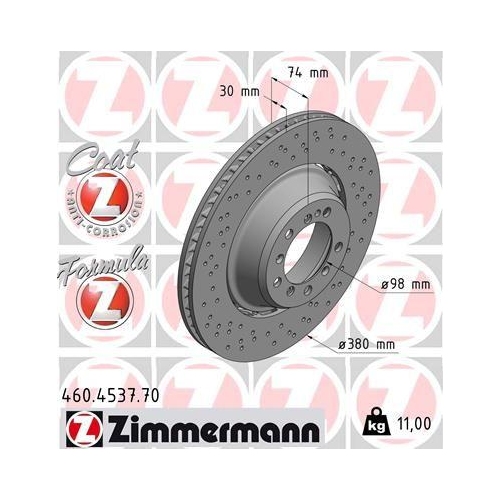 ZIMMERMANN Bremsscheibe FORMULA Z