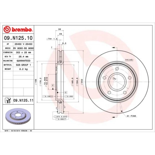 BREMBO Bremsscheibe PRIME LINE - UV Coated