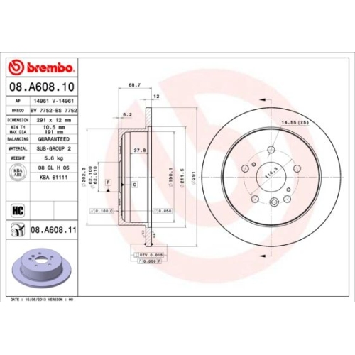 BREMBO Bremsscheibe PRIME LINE - UV Coated