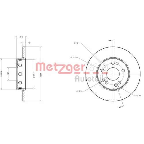 METZGER Bremsscheibe