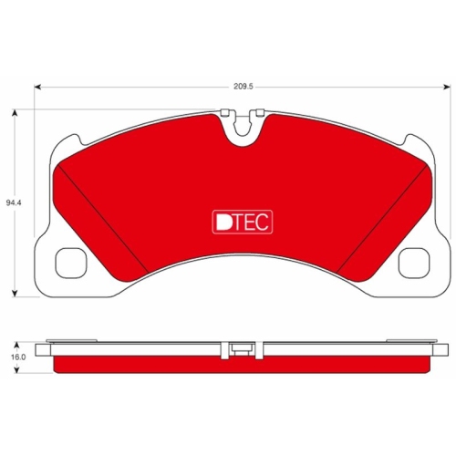 TRW Bremsbelagsatz, Scheibenbremse DTEC COTEC