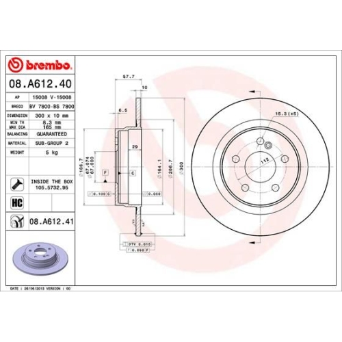 BREMBO Bremsscheibe PRIME LINE - UV Coated