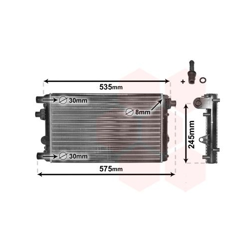 VAN WEZEL Kühler, Motorkühlung *** IR PLUS ***