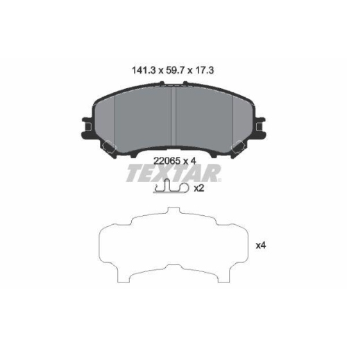 TEXTAR Bremsbelagsatz, Scheibenbremse
