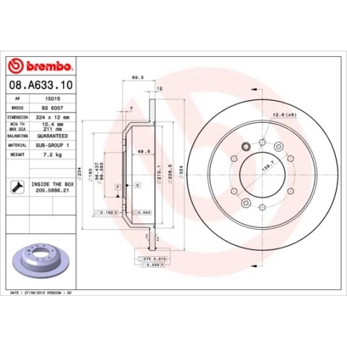 BREMBO Bremsscheibe PRIME LINE