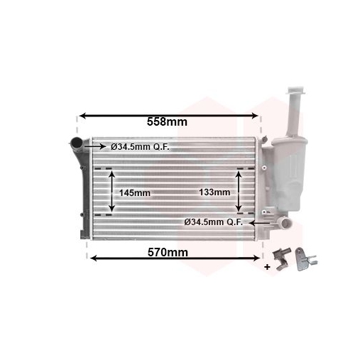 VAN WEZEL Kühler, Motorkühlung *** IR PLUS ***