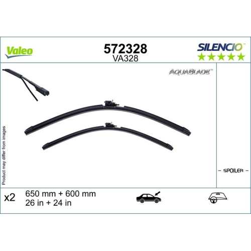 VALEO Wischblatt SILENCIO AQUABLADE SET