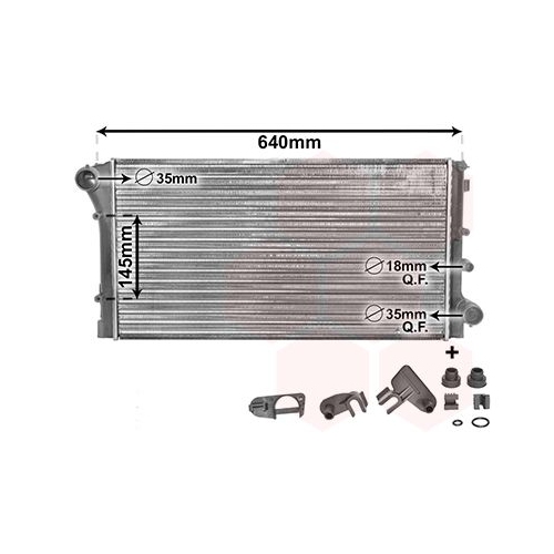 VAN WEZEL Kühler, Motorkühlung *** IR PLUS ***