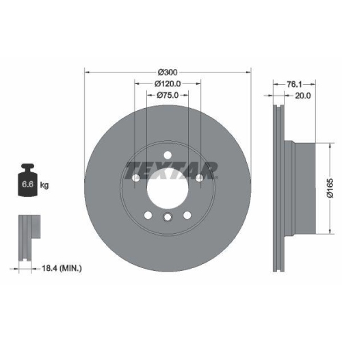 TEXTAR Bremsscheibe PRO