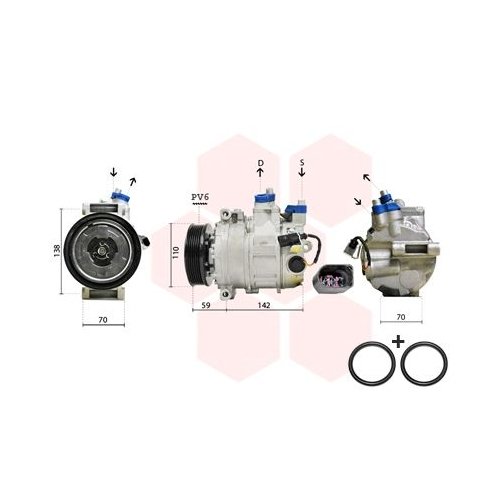 VAN WEZEL Kompressor, Klimaanlage *** IR PLUS ***