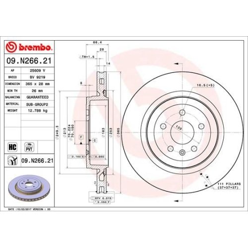 BREMBO Bremsscheibe PRIME LINE - UV Coated