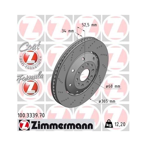 ZIMMERMANN Bremsscheibe FORMULA Z