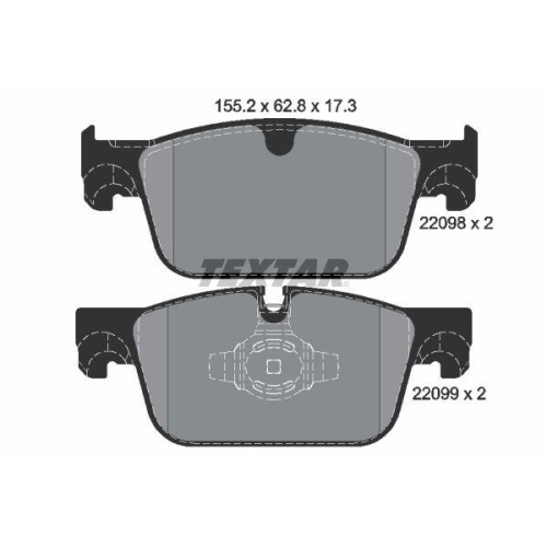 TEXTAR Bremsbelagsatz, Scheibenbremse Q+