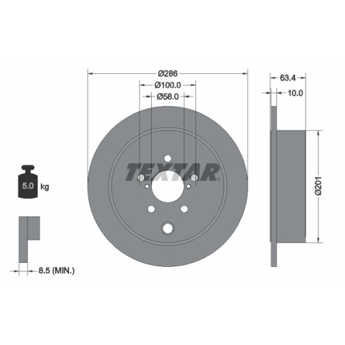 TEXTAR Bremsscheibe