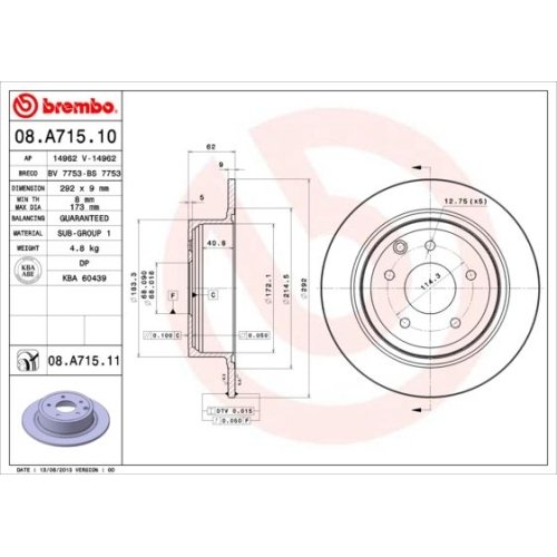 BREMBO Bremsscheibe PRIME LINE - UV Coated