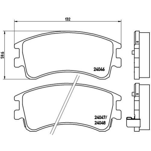 BREMBO Bremsbelagsatz, Scheibenbremse PRIME LINE