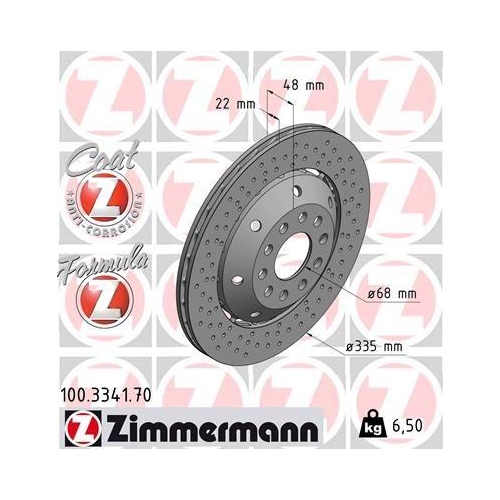 ZIMMERMANN Bremsscheibe FORMULA Z