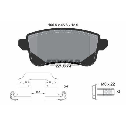 TEXTAR Bremsbelagsatz, Scheibenbremse Q+