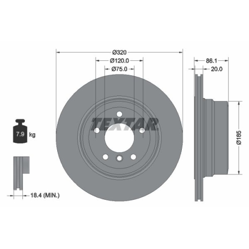 TEXTAR Bremsscheibe PRO