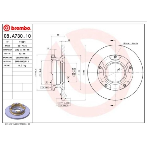 BREMBO Bremsscheibe PRIME LINE