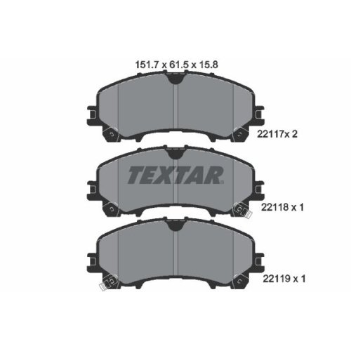 TEXTAR Bremsbelagsatz, Scheibenbremse