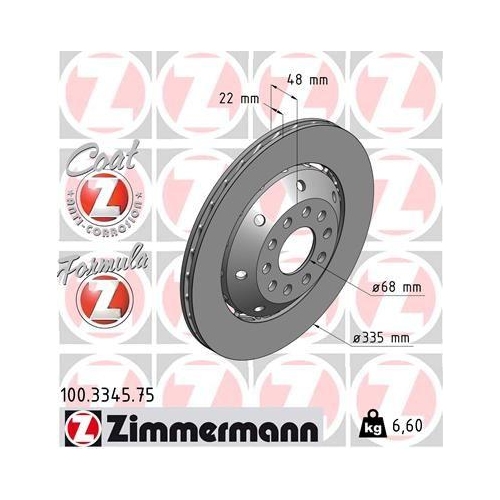 ZIMMERMANN Bremsscheibe FORMULA Z