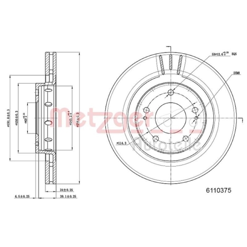 METZGER Bremsscheibe GREENPARTS