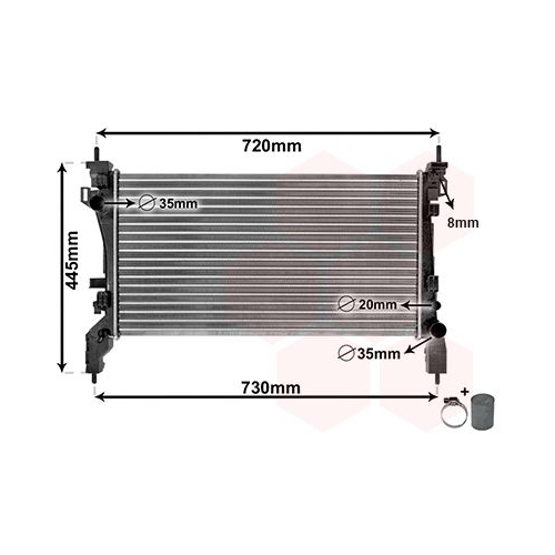 VAN WEZEL Kühler, Motorkühlung *** IR PLUS ***