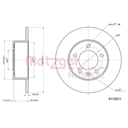 METZGER Bremsscheibe GREENPARTS