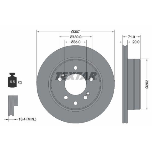 TEXTAR Bremsscheibe PRO