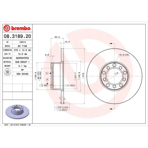 BREMBO Bremsscheibe PRIME LINE