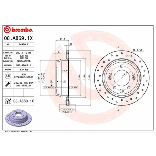 BREMBO Bremsscheibe XTRA LINE - Xtra